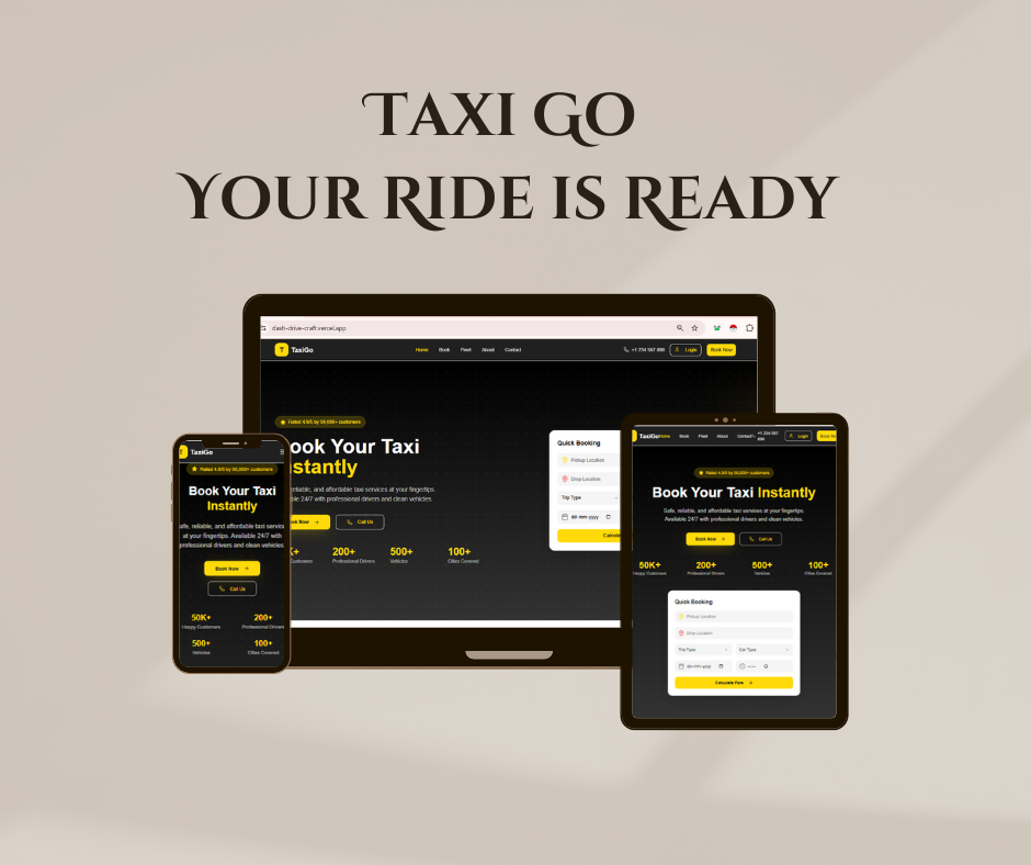 Dash & Drive Craft Taxi Booking Platform